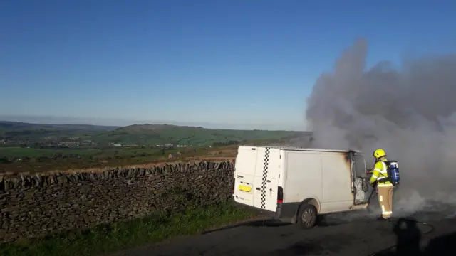 Van fire