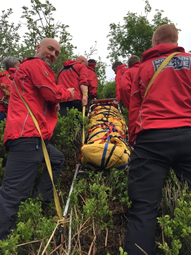 Rescue of a woman at Hole of Horcum