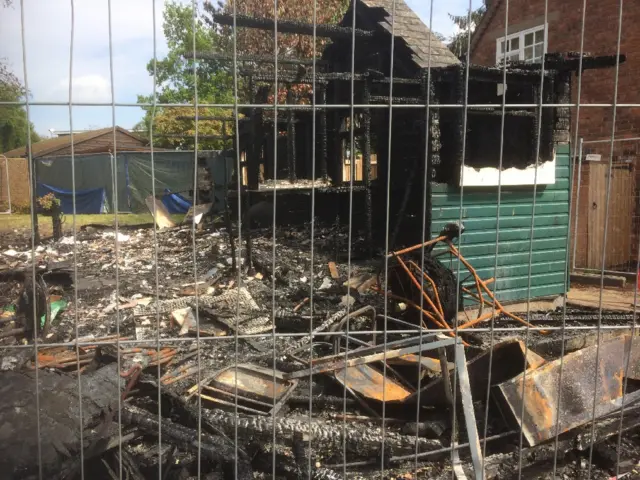 The remains of the rangers hut