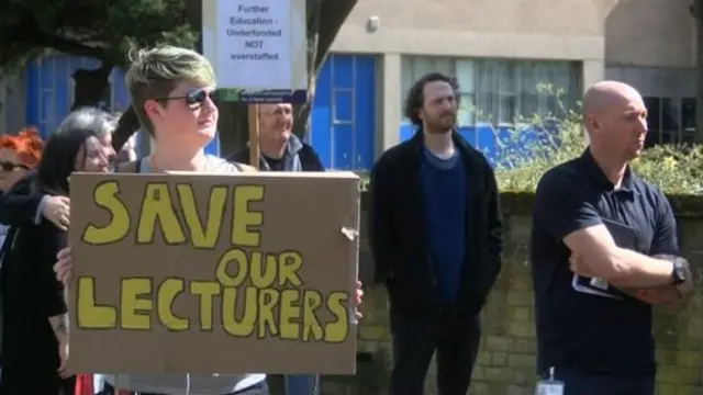 Protest at Hull College