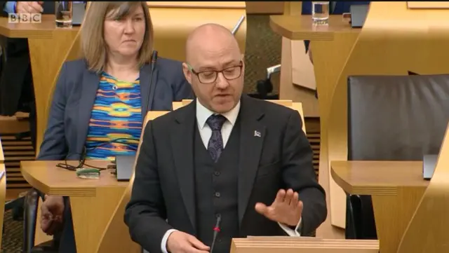 Scottish Green Party co-convener Patrick Harvie