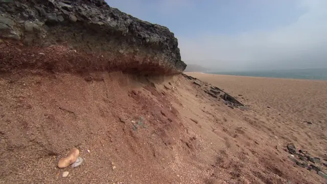 Road damaged in Slapton