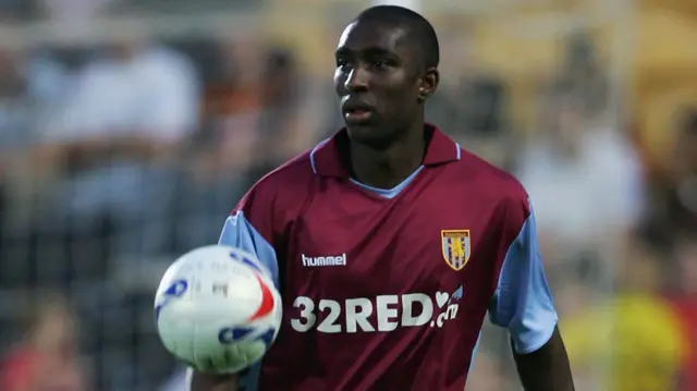 Jlloyd Samuel of Aston Villa in action in 2006