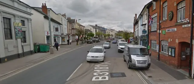 town centre in Cullompton