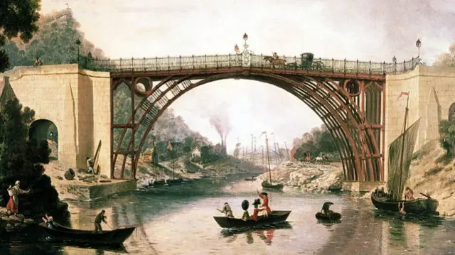 Iron bridge painting