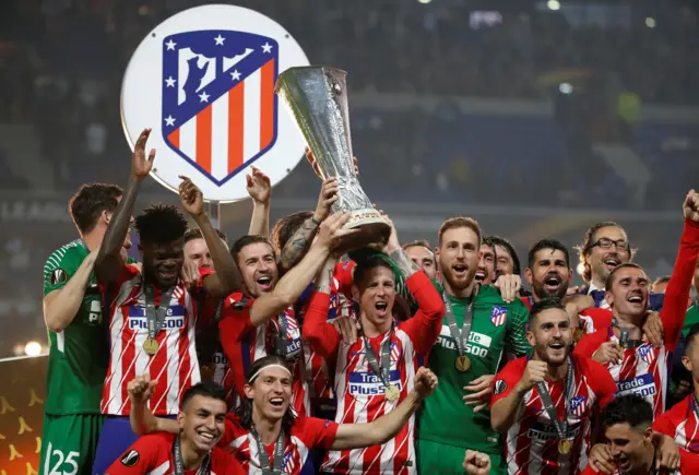 Atletico Madrid celebrate