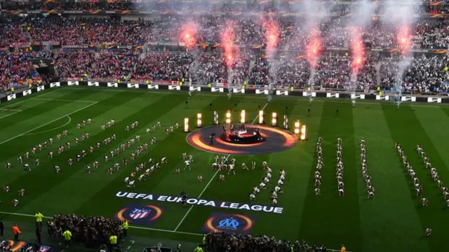 Europa League final DJ act on the pitch