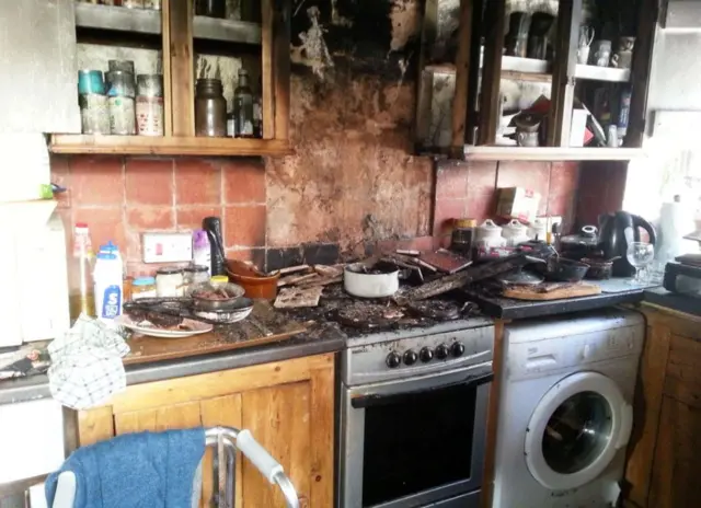 kitchen fire aftermath