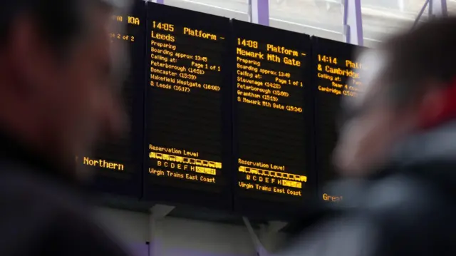 Train departure board