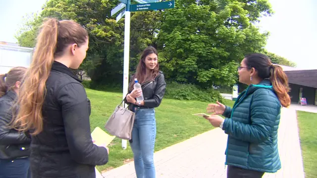 Students at Falmouth University