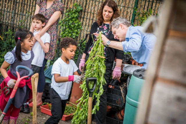 children learning outdoors