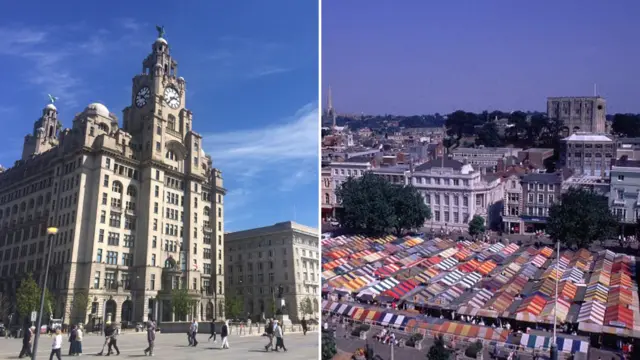 Liverpool (left), Norwich (right)