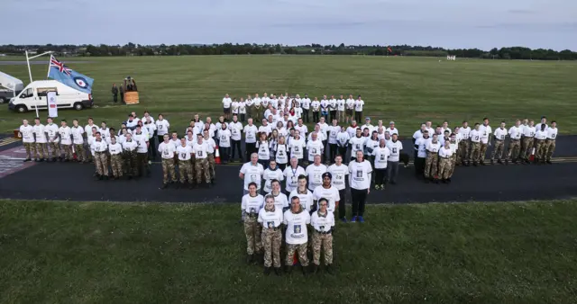 Walkers on airfield