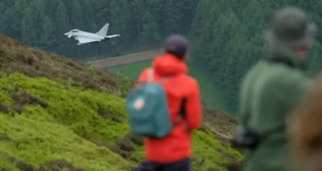 Many people were leaving as a Typhoon flew past