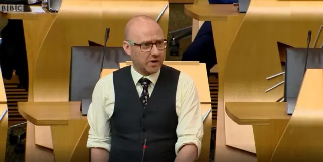 Scottish Green Party co-convener Patrick Harvie