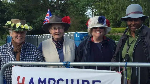 Royal wedding fans Margaret, Shirley, Eunice and Alison