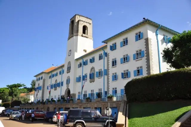 Exterior Makerere University building, Kampala, Uganda