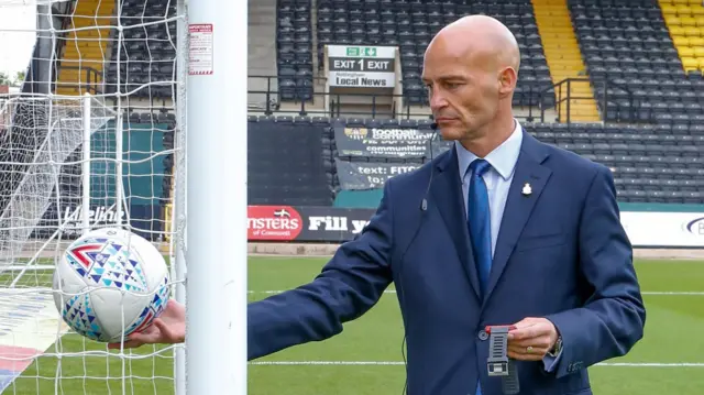 Referee Darren Drysdale will have the use of VAR at his disposal at Meadow Lane tonight