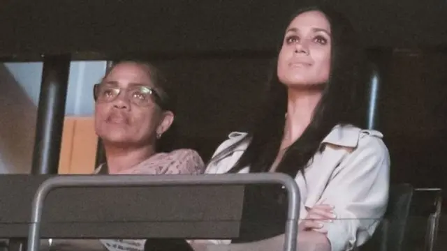 Prince Harry's fiancee Meghan Markle (right) with her mother Doria Ragland