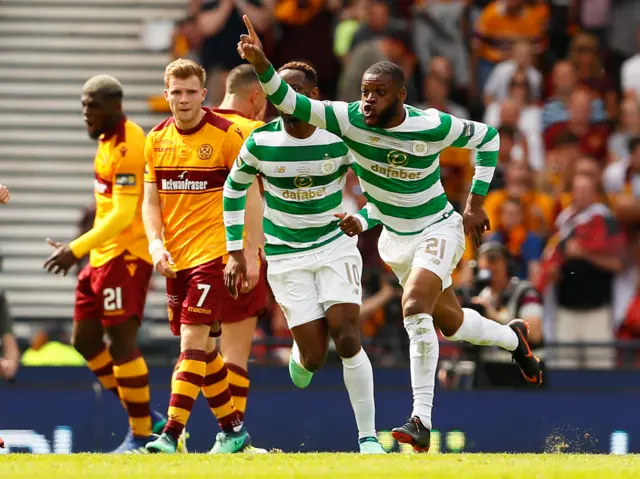 Olivier Ntcham celebrates