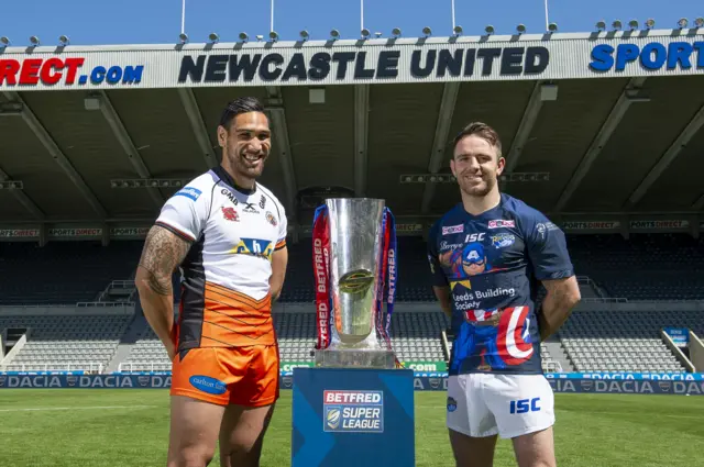 Castleford Tigers' Jesse Sene-Lefao and Leeds Rhinos' Richie Myler