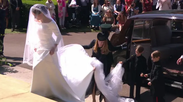 Meghan Markle arrives at church