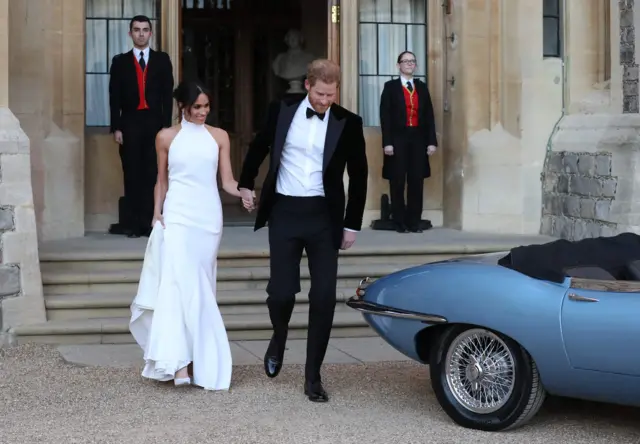 Duke and Duchess of Sussex leave for Frogmore House party