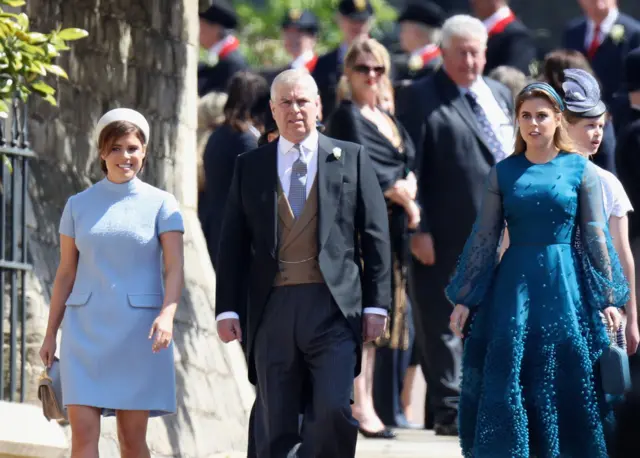 The Duke of York, Princess Eugenie and Princess Beatrice