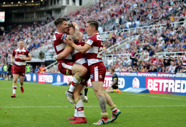 Wigan celebrate