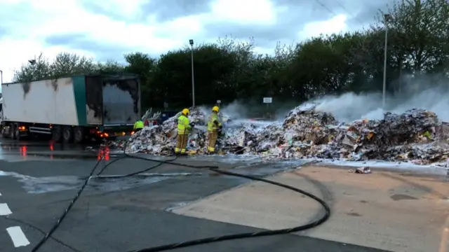 Fire crews tackling blaze