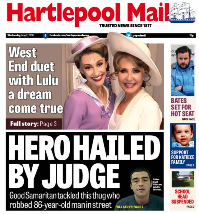 Hartlepool Mail front page