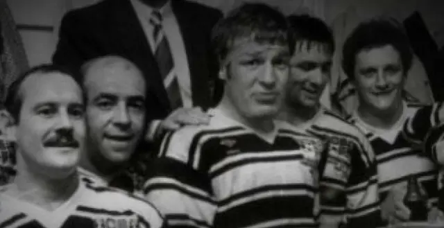 Charlie Stone with his Hull FC team.