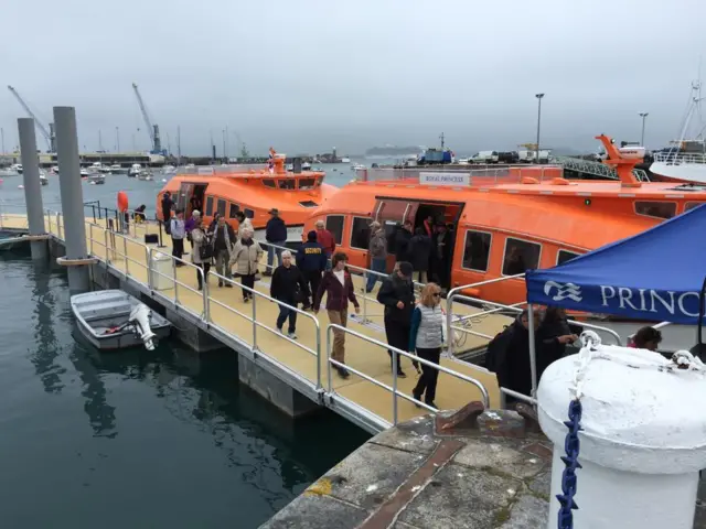 Cruise ship tender on Albert Pier