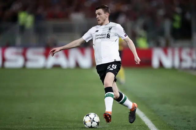 Liverpool left-back Andrew Robertson