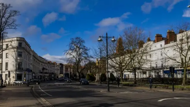 The streets of the historic Spa Town of Leamington