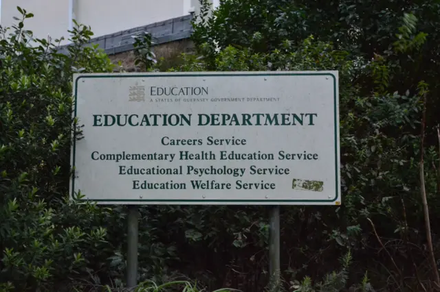 The old Education Department sign