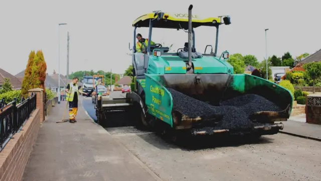 Road being repaired