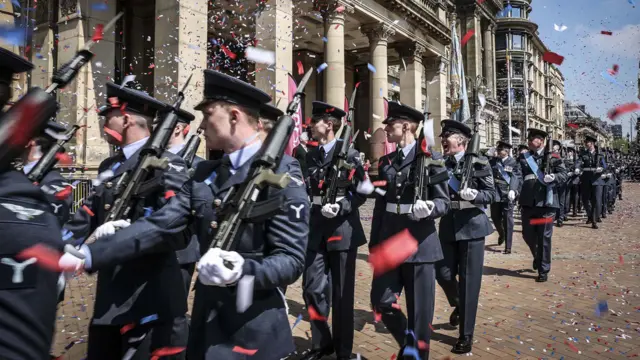 Parading through Birmingham