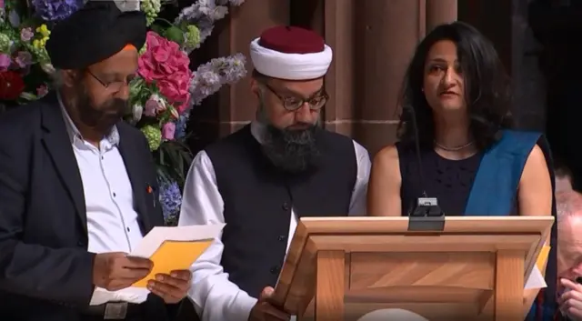 Nidhi Sinha from the Hindu Community, Imam Irfan Chishti from the Muslim Community and Sukhbir Singh from the Sikh Community