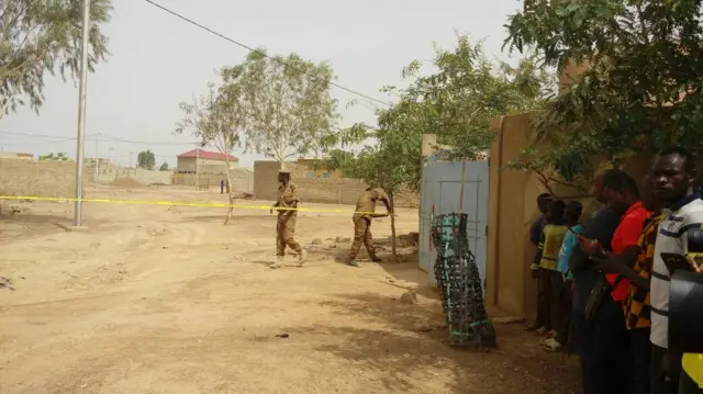 Scene of the shooting in Ouagadougou, Burkina Faso