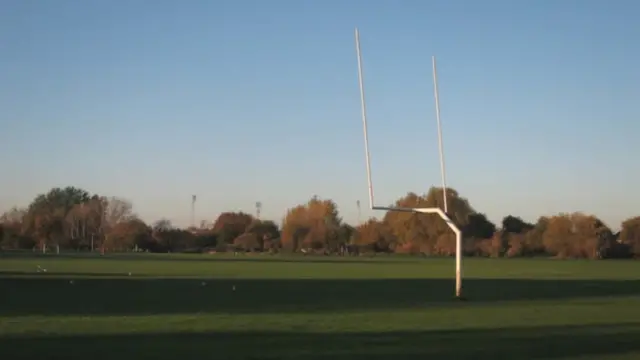 American football pitch on Coldham's Common