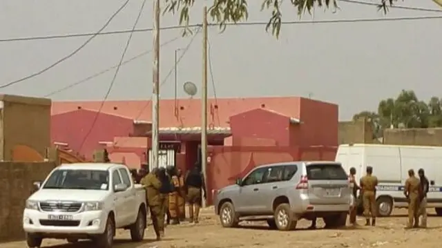 Scene of the shooting in Ouagadougou, Burkina Faso