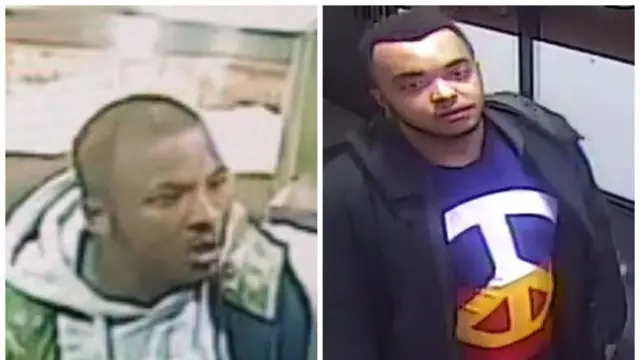 Two men pictured in CCTV images