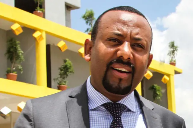 picture taken on September 26, 2017, shows Abiy Ahmed, Chairman of Oromo Peoples' Democratic Organization (OPDO).