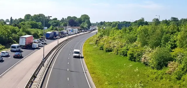 Traffic on A63