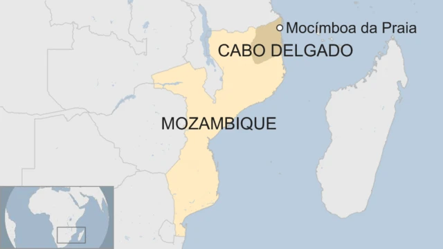 A map of Mozambique