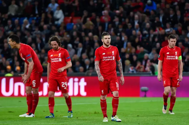 Liverpool player during the 2016 Europa League final