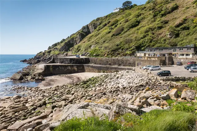 small harbour with beach