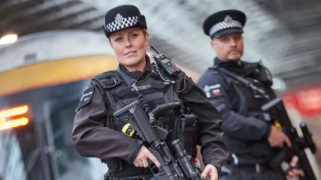 Firearms officers next to train