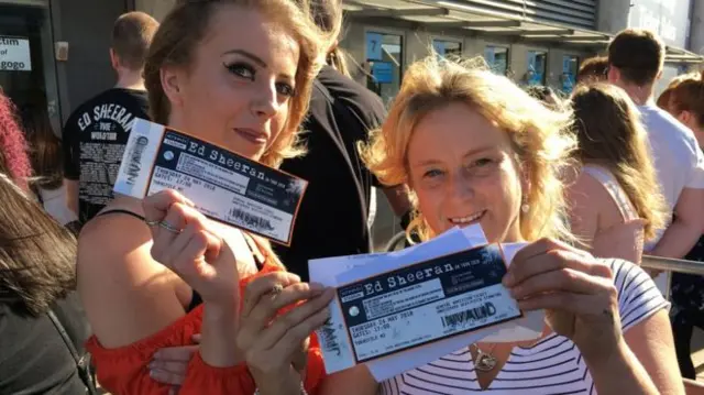 Chloe Dutton (left) got her ticket as a 21st birthday present from mum Samantha